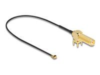 Anténny kábel RP-SMA 90° PCB jack bulkhe