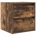 vidaXL Nástenné nočné stolíky 2 ks dymový dub 38x34x40 cm