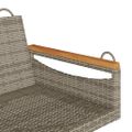 vidaXL Hojdacia lavica sivá 109x62x40 cm polyratanová