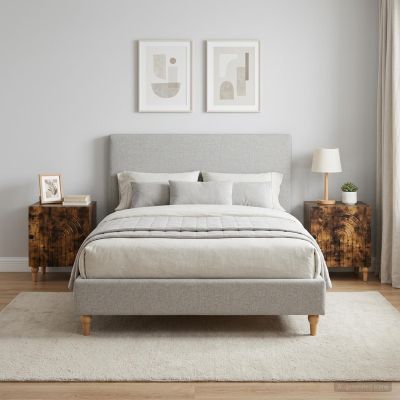vidaXL Nočný stolík 2 ks Dymový dub 43 x 34,5 x 50 cm Kompozitné drevo
