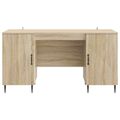 vidaXL Stôl Dub sonoma 142,5 x 50 x 75 cm Kompozitné drevo