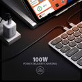 AXAGON HMC-KB-CS, USB 5Gbps hub s CZ/SK klávesnicí, HDMI 4K/60Hz, 3x USB-A, SD/mSD, audio, PD 100W Dokovací stanice, s klávesnicí, USB-C 100W PD, HDMI, 3× USB, 3,5mm jack, ctecka SD i microSD karet, 60cm