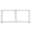 vidaXL Nohy konferenčného stolíka v tvare T, 2 ks, biele, 70x25x(30-31) cm, oceľové