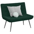 vidaXL Lavička Tmavo zelená 110x74x84 cm Zamat