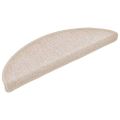 vidaXL Schodové rohože 20 ks 56x17x3 cm béžové, polkruhové