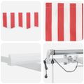 vidaXL Sklopná markíza Červená a Biela 350 x 250 cm Polyester