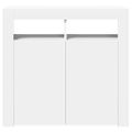 vidaXL Komoda s LED svetlami biela 80x35x75 cm