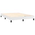 vidaXL Boxspring posteľ s matracom biela 140x200 cm umelá koža