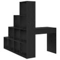 vidaXL Rohový stôl s poličkou Čierny dub 101,5 x 149,5 x 149,5 cm