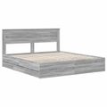 vidaXL Rám postele Sivý Sonoma 200 x 200 cm Inžinierske drevo