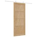 vidaXL Posuvné dvere Prírodná a biela 86 x 211 cm Borovicový masív