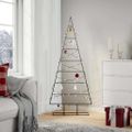 vidaXL Kovový vianočný dekoratívny stromček čierny 150 cm