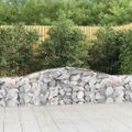 vidaXL Oblúkový gabionový kôš 4 ks 400x30x60/80 cm pozinkované železo