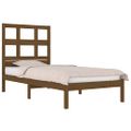 vidaXL Posteľný rám medový drevený masív 75x190cm malé jednolôžko