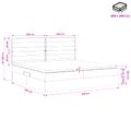 vidaXL Postel s úložným prostorem a matrací Tmavosivá 200 x 200 cm