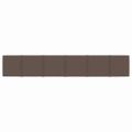 vidaXL Nástenné panely 12 ks sivohnedé 90x15 cm látka 1,62 m²