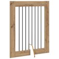 vidaXL Skladacia psia brána so stojanmi 4 ks Dub artisan 321 cm