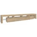 vidaXL TV skrinka s LED svetlami dub sonoma 260 x 36,5 x 40 cm