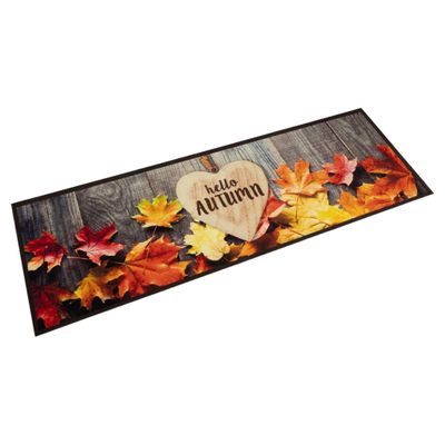 vidaXL Kuchynský koberec, prateľný, Jeseň 45x150 cm, zamat