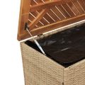 vidaXL Záhradný úložný box, béžový 220x50x54 cm, polyratan a akácia