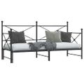 vidaXL Váľanda s kolíkom bez matraca Čierna 90x190 cm Oceľ