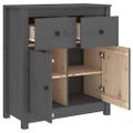 vidaXL Komoda sivá 70x35x80 cm borovicový masív