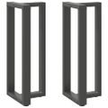 vidaXL Nohy barového stola v tvare T, 2 ks, antracitové, 50x35x(100-101) cm, oceľ