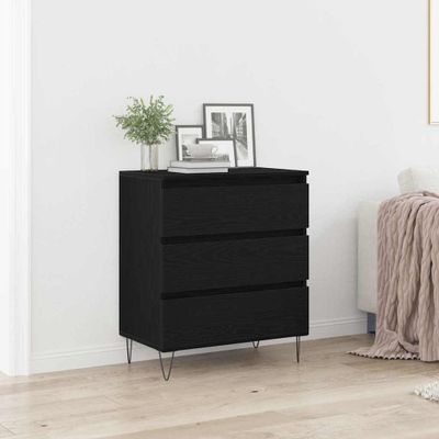 vidaXL Servírovacia skriňa Čierny dub 60 x 35 x 70 cm Kompozitné drevo