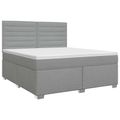 vidaXL Posteľ boxspring s matracom Svetlosivá 140 x 190 cm Látka