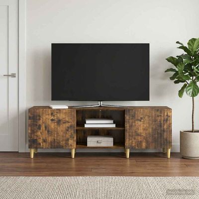 vidaXL TV skrinka Dymový dub 150 x 31 x 50 cm Kompozitné drevo