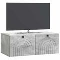 vidaXL Nástenná TV skrinka Nástenný Betónovo sivá 78,5 x 41 x 30 cm