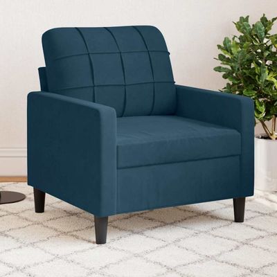 vidaXL Kreslo modré 60 cm zamat