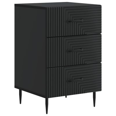 vidaXL Nočný stolík Čierna 43 x 41 x 66,5 cm Kompozitné drevo