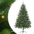 vidaXL Vianočný stromček s 300 LED-i so stojanom Zelená 180 cm PE