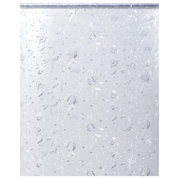 vidaXL Okenná fólia matná vzor kvetu 90x500 cm PVC