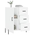 vidaXL Komoda biela 69,5x34x90 cm kompozitné drevo