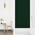 vidaXL Nástenné panely 12 ks tmavozelené 90x15 cm zamatové 1,62 m²