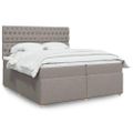 vidaXL Boxspring posteľ s matracom sivohnedý 200x200 cm látka