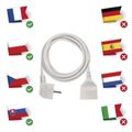 Prodlužovací kabel EMOS P0112 spojka 2m, biely / PVC / 1,5 mm2