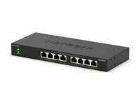 NETGEAR 300 Series GS308LP - Prepínač - základný - neriadený - 8 x 10/100/1000 (PoE+) - desktop, na upevnenie na stenu - PoE+ (60 W)