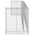 vidaXL Gabiónová stena na odpadkové koše, oceľ 325x100x110 cm