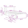 vidaXL Rám postele so skladom Betónovo sivá 90 x 200 cm
