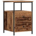 vidaXL Nočné stolíky 2 ks staré drevo 34x35,5x50 cm kompozitné drevo