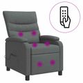 vidaXL Masážne relaxačné kreslo Tmavosivá Látka