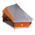 vidaXL Tipi stan 8-miestny Šedá a oranžová taft