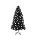 vidaXL Vianočný stromček Čierna 180 cm PVC