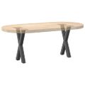 vidaXL Nohy konferenčného stolíka v tvare X, 2 ks, antracitové, 28 x (42-43) cm, oceľ