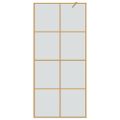 vidaXL Stena walk-in sprchy Zlatá 90 x 195 cm tvrdené sklo