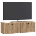 vidaXL Nástenná TV skrinka 98 x 31 x 30 cm Dub artisan