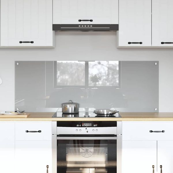 vidaXL Kuchynský obklad 2 pcs Svetlosivá 70 x 50 cm tvrdené sklo
